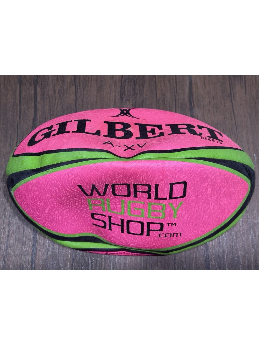 Gilbert A-XV Size 5 Rugby Ball Pink Green World Rugby Shop New